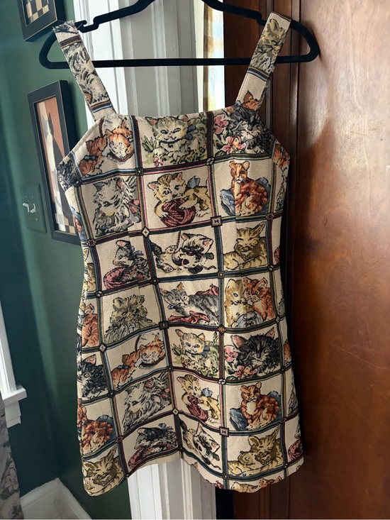 Cider Dresses & Skirts - Cider Vintage-look Cat Mini Dress